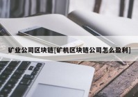 矿业公司区块链[矿机区块链公司怎么盈利]