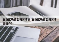 北京区块链公司苏宇宸[北京区块链公司苏宇宸简介]